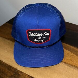 Captain Fin Company Blue Trucker Hat Mesh Snapback Surf Skate Cap